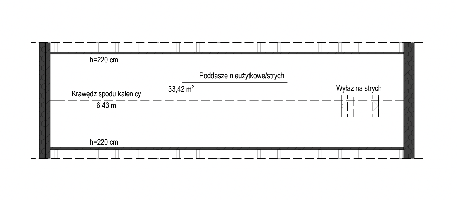 Rzut Poddasza Wariant A